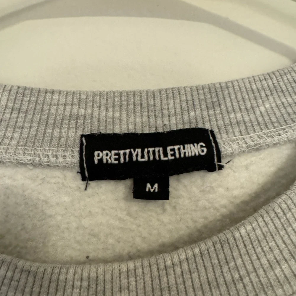 Pretty Little Things Gray Cropped Sweatshirt - Picture 5 of 8